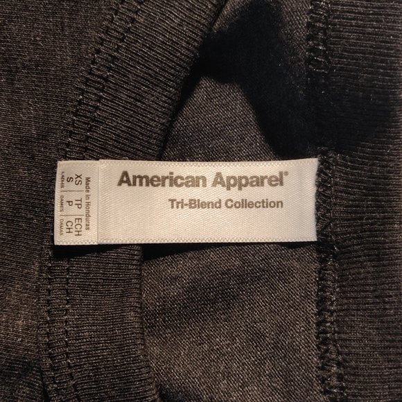 American Apparel Tri-Blend Short Sleeve Scrimmage T-Shirt in heather dark grey - Picture 6 of 6